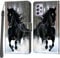 Handyhülle für Samsung Galaxy A33 5G Hülle, Magnetische Stoßfeste Flip Leder Schutzhülle Klapphülle, Pferd