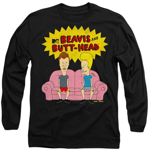 Beavis And Butthead Couch Logo Og Mens Long Sleeve T Shirt