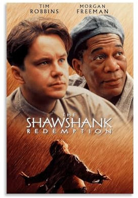 YXRONG Filmposter, Motiv: The Shawshank Redemption, Ölgemälde, Leinwand, Poster und Kunst, bildlich, modern, Heimdekoration, Poster, 30 x 45 cm, ungerahmter Stil