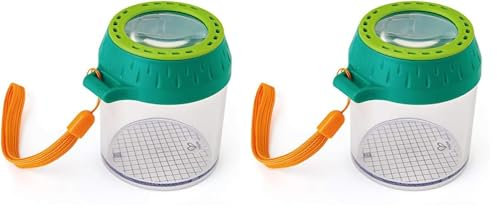 Hape Nature Fun Entdecker Käferglas mit Lupe aus pflanzlichem Kunststoff, ab 4 Jahre (Packung mit 2)