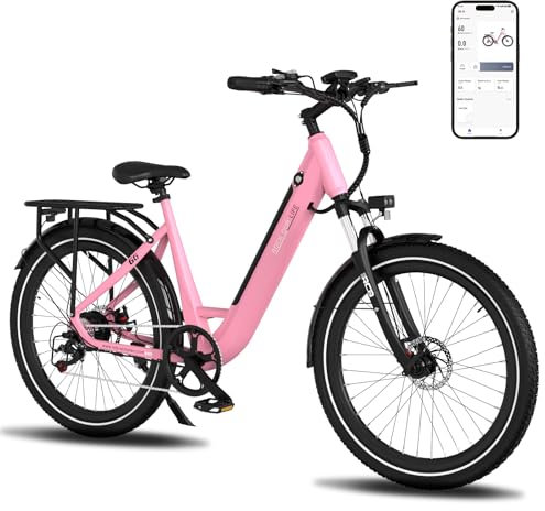 RCB G6 Electric Bike, 27.5-inch City E-Bike, NFC/APP Start, 36 V 10.4Ah Removable Battery,40-50 km range,Electric Commuter Bicycle for Adults Men and Women