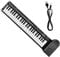 SUPVOX Piano Enrollable Portátil de Teclas con Altavoces Función de Grabación Micrófono y Auriculares Piano Electrónico Flexible Principiantes y Estudiantes