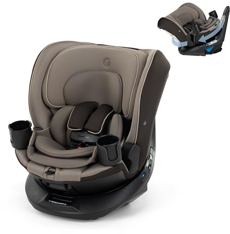 Maxi-Cosi Andi 360 Rotating All-in-One Baby Convertible Car Seat, Rear Facing, Forward Facing Infant Toddler Booster, Easy Rotation, Tension System, Harness Adjust, Truffle