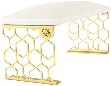 Handauflage Maniküre – Ergonomische Armstütze Nageltisch | Professionelle Handstütze Nagelstudio, Nageldesign Armauflage, hygienische Handauflage Nägel | Premium Gold Design