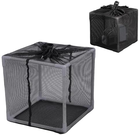 Depisuta 25,4 X 25,4 cm Teichpumpen-Filterbeutel, Verstopfungssicherer Würfel für den Außenbereich, Wasserpumpe, Barrierebeutel, Boxkorb, Pumpen-Netzbeutel für Wasserteichfilter Im Freien