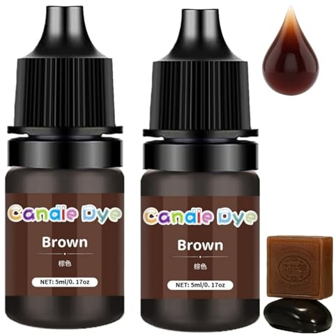 2PCS Wax Dye,Candle Dye for Making Candles,Wax Colouring,Skin Safe Soap Coloring Bath Colour Dye for DIY Soap Making Supplies,Liquid Concentrated D/ye for Soap Making, Painting, Jewelry, DIY Crafts