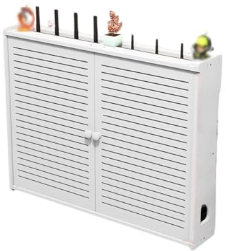 SFJATTA Wall Mounted Router Storage Box, WiFi Router Storage Cabinet, for Cable Management, Needs to Be Assembled, for Office and Home(58 * 11 * 46cm/22.8 * 4.3 * 18.1in)