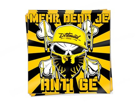 KNOW-MORE-STYLEZ Aufkleber 0231 Dortmund 50 Stück im Set diverse Motive (10 x 10cm, 0231 Dortmund Kleber - ANTI GE)