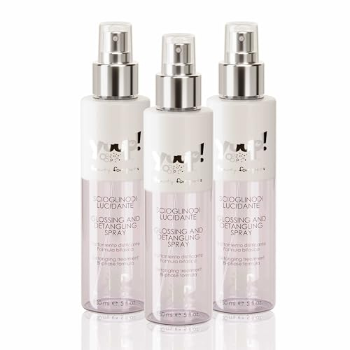 YUUP! – 3 Zweiphasige Entwirrungs- und Glanzsprays mit Bambus und Leinsamen, löst sofort Knoten im Fell von Hunden und Katzen, 150 ml