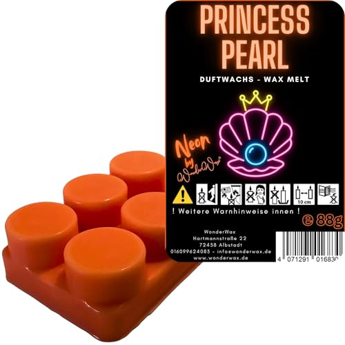 WonderWax Neon Duftriegel 6 x Duftwachs Kreise Wachsmelt Duftwachs Raumduft für Duftlampen Soja Wachs Melts Duftmelt Aroma Wellnes Kerzen Wärmer Wax Tarts Princess Pearl