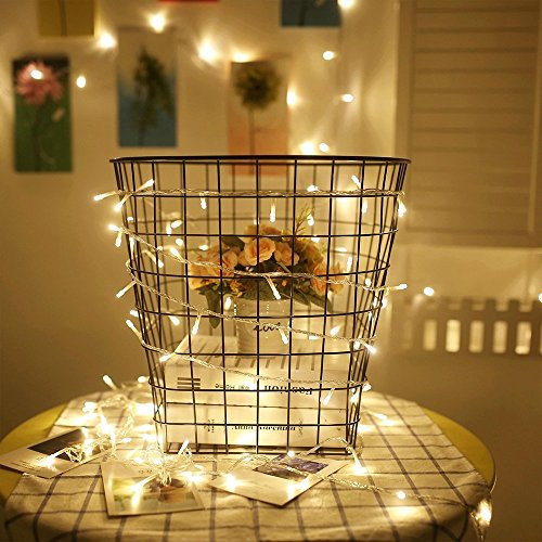 Lichterkette für Weihnachtsbaum,LED Lichterkette Warmweiß Deko für Zimmer Weihnachten Bett Party Hochzeit Weihnachtsdeko Balkon Weihnachtsbaum 8 Funktiontyp-Memory-Verlaengerbar