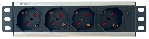 Techly Professional 23158 Multiprise Universelle 4 postes Rack 10