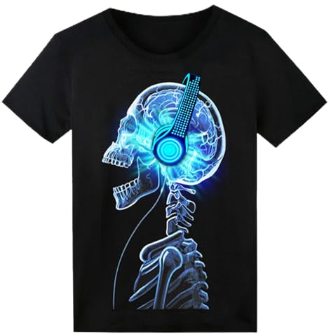 LED T Shirt Sound Activated Glow Shirts Light up Equalizer Clothes for Party