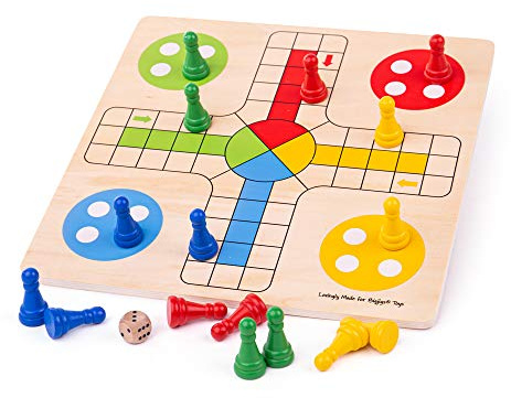 Bigjigs Toys Ludo Traditionelles Spiel