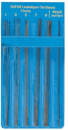 SELVA Laubsägeblätter, 22 Sägeblätter in 13 cm Länge, für Metall und Holz, ermöglichen ein sauberes, glattes Sägen und Zuschneiden