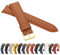 MARCHEL Glattleder LLB Gold Lederarmband Echtleder Uhrenarmband Uhrenband Rindsleder Feines Leder (16 mm, Hellbraun)