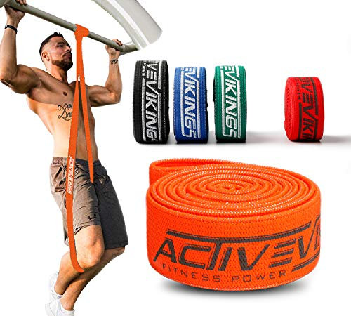 ActiveVikings® Pull-Up Stoff Fitnessbänder - Perfekt für Muskelaufbau - Fitnessband Klimmzugbänder Widerstandsbänder
