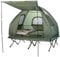 Semptec Urban Survival Technology Zeltbett: 4in1-Zelt mit Feldbett, Winter-Schlafsack, Matratze und Sonnenschutz (Zelt mit integrierter Matratze, Zeltliege 2 Personen, Insektenschutz)