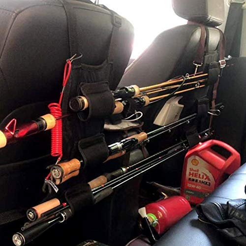 AKT 1 Par Soporte de Caña de Pescar para Vehículos Portacañas de Pescar para el Asiento Trasero del Vehículo Herramienta de Aparejos de Soporte de Caña de Pescar para Coche