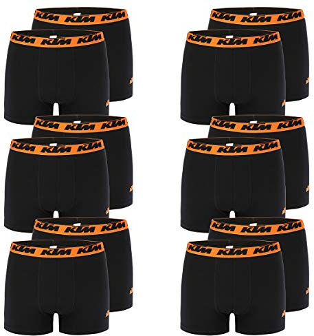 KTM by Freegun Boxershorts für Herren Unterwäsche Pant Men´s Boxer 12 er Multipack, Farbe:Black2, Bekleidungsgröße:S