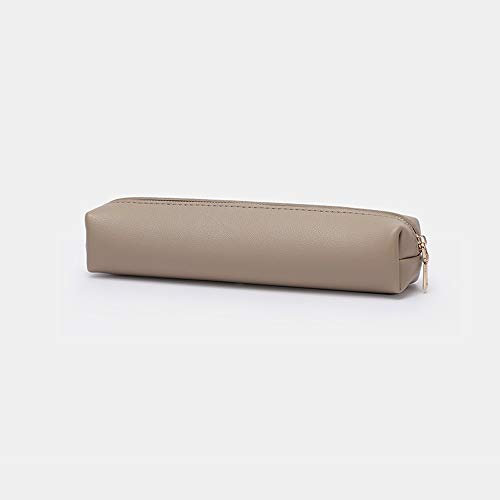 LHTCZZB Strukturierter Mäppchen Frische und modische Wasserdichtigkeit und Staub einfache Bleistift-Kasten-Speicher-Briefpapier Box Kleine Kapazität Geschenk Briefpapier-Beutel PU-Leder (grün/schwar