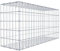 GABIONA Panier à pierre carré - Dimensions des mailles : 5 x 10 cm - Profondeur : 30 cm - Gabion : 100 x 50 x 30 cm (L x H x P) - Anneau en C