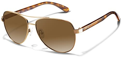 CARFIA Polarisierte Sonnenbrille für Damen und Herren, UV400 Schutz Metallrahmen