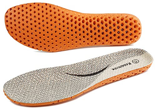 Knixmax Premium Leder Einlegesohlen Herren - Belüftete Berufs- & Sportmodelle mit Dämpfung, Komfort Schuheinlagen für Alltag und Aktivität Beige 42EU