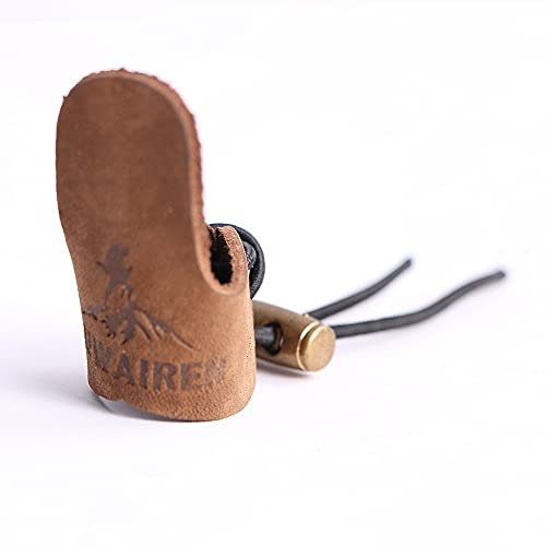 Namvo 2 Stück linke und rechte Hände Bogenschießen Daumen Finger Schutz Leder Ring Daumenschutz Zahnrad Zunge ziehen Bogen Handschuh für die Jagd Reurve Freigabe schützen