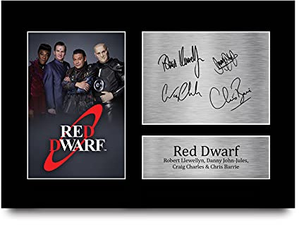 HWC Trading A4 Craig Charles Chris Barrie Robert Llewellyn Danny John-Jules Red Dwarf Gifts Printed Signed Autograph Picture for TV Show Fans
