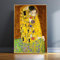 Jianghu Art Gustav Klimt Kuss Kunstdruck Auf Leinwand Weltberühmte Ölgemälde Reproduktion Wiener Secession Wandbild Dekoration 70x120cm (28x43in) Mit Rahmen
