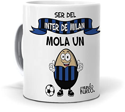 Taza Regalo Original Futbol. Ser del Inter de Milan Mola un Huevo. Ceramica AAA - 350 ml.
