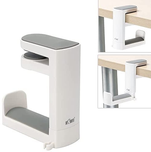 KIWIFOTOS Kopfhörer Ständer Kopfhörerhalter mit 360° drehbarem Headset Halterung Halter, Headphone Stand Schreibtisch Kopfhöreraufhänger Kopfhörer Clip Gaming Headset Halterung - Weiß