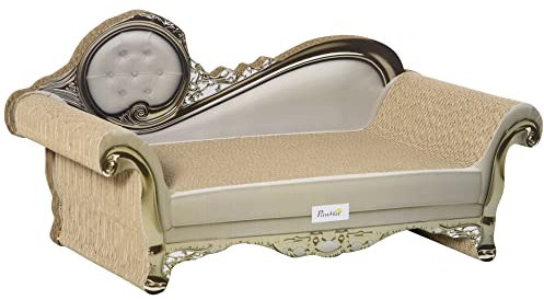 PawHut Cat Scratching Bed Pet Furniture Scratching Post w/ Catnip - Brown