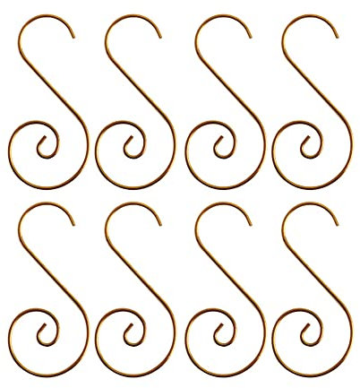 80 Stück Kugelaufhänger für Weihnachtsbaumschmuck,S-Haken Christbaumkugeln Aufhänger Weihnachtskugel Schnellaufhänger Weihnachten Baumhaken für Weihnachtsbaum-Deko Anhänger Christbaumkugel,Gold