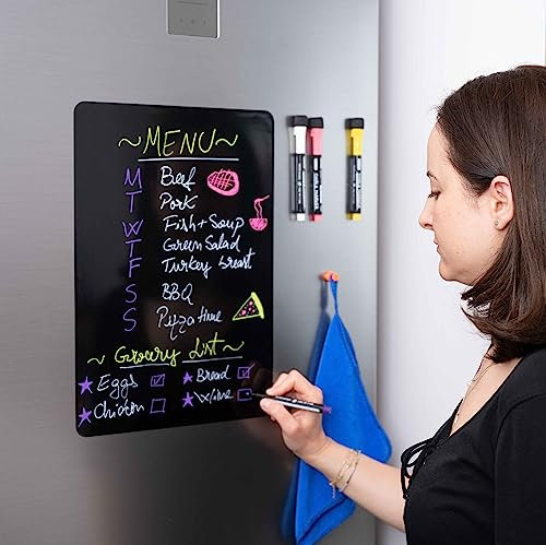 Tableau noir magnétique effaçable à sec pour réfrigérateur 40,6 x 27,9 cm