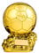 LNGODEHO Trophée de ballon d'or de football, souvenir commémoratif de champion de football, cadeau commémoratif pour les fans de la coupe du monde de football (15 cm)