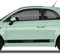 Auto-Dress Seitenstreifen Aufkleber Set/Dekor passend für FIAT 500 - Motiv: Karo (258 Sky, Lang)