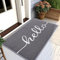 Homaxy Hello Door Mat, Dirt Trapper Doormats Non-Slip Low Profile Durable Door Mat for Outdoor, Indoor, Entrance, Patio, Front Back Door — (80 x 120cm, Grey)