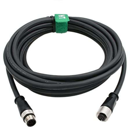 HangTon M12 A-codiertes 8-polige Buchse auf 8-poligen Stecker-Kabel für Cognex In-Sight Remote Head Kamera 3 m