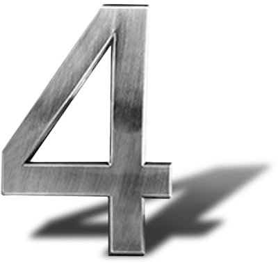 Hausnummer aus Edelstahl selbstklebend – Höhe 12 cm – Straßennummer – Design-Türnummer (8). (4)