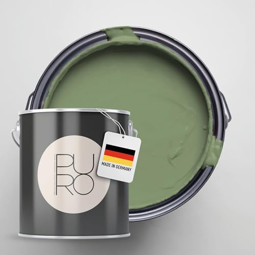Livingwalls PURO Premium Wandfarbe c5003 - Malerfarbe für Wohnräume und Arbeitszimmer mit sehr hoher Deckkraft - matte hochwertige in Grün - 5l