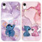 LYUBFDC [2 Stück Marmor Handyhülle für iPhone XR Hülle 6,1,Cartonn Stitch Niedlich Anime Muster Design Weich Dünn Silikon Handyhülle Flexible TPU Bumper Schutzhülle Kratzfest Stoßfest Case