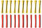 20 Stück Lockenwickler Curler, 0.5cm/0.7cm Haarwelle Stangen, Kurze Kaltwellenstangen, Kunststoff Dauerwelle Stangen Mit Abdeckung, Für Langes Mittellanges Haar (Rot und Gelb)