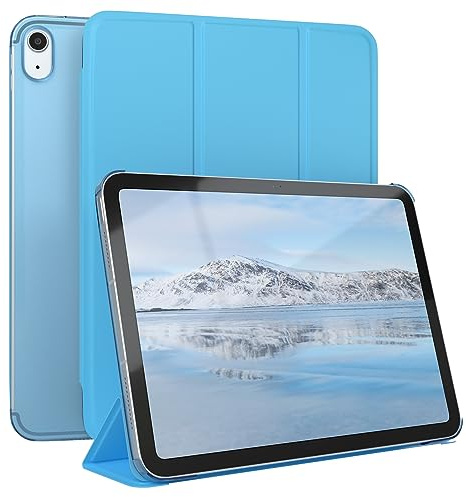 EAZY CASE - Schutzhülle für iPad 10 Generation 2022 Hülle 10.9 Zoll Smart Cover Tablet Case Smartcase zum Aufstellen Klapphülle mit Standfunktion Sleep Wake Up Funktion Tasche Kunstleder Etui Blau