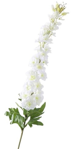 ulafbwur Künstliche Rittersporn, 1 Stück, schön, leicht zu pflegen, künstliches Rittersporn, Weiß