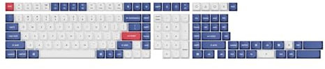 Keychron Blue and White Keycaps Double Shot PBT OSA Full Set Tastenkappen ANSI