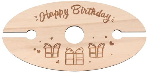 Spruchreif Weinglashalter aus Holz Happy Birthday | Holz Weinständer | Geschenkidee