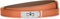 HEVIBK Ledergürtel Damen Gürtel Taillengürtel Damengürtel Leder Jeansgürtel Echtleder 34mm Breit schmaler Gürtel（Orange/Silber）