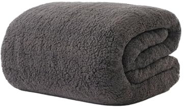Yaasa Gewichtsdecke 180x120 cm | Entspannungsdecke Anti Stress Therapiedecke | kuscheliger und Abnehmbarer Fleece-Bezug | Weighted Blanket für tiefen Schlaf und bessere Erholung (Dunkelgrau, 7 kg)